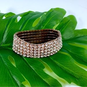 Vintage Rhinestone Stretch Bracelet